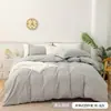 Conjunto de cama moderno minimalista de quatro peças, cor sólida, selecionado cuidadosamente para comércio exterior transfronteiriço, incluindo lençol de baixo, fronha e capa de edredom