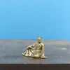 Latão Su Shi Deliciando-se nas Montanhas e Rios, Figuras Antigas, Mini Modelos de Vilões, Ornamentos Decorativos de Mini Paisagem com Rochas