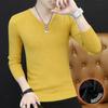 Suéter de cuello alto para hombre, primavera y otoño, nueva camisa de punto, suéter fino de color sólido de moda, top de otoño