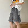 Comércio Exterior Masculino Denim Shorts Verão Fino Exterior Wear Loose Mid-length Calças 2023 Nova moda Hong Kong-estilo meia-comprimento calças