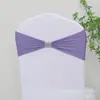 Funda para silla sin nudos, termoadhesiva, con lazo de flores y pedrería, con banda elástica y pedrería, ideal para bodas, eventos y comercio exterior.