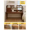 Mesa com Estante Integrada Mesa de Estudo Doméstico para Estudantes Mesa de Escritório Simples Novo Modelo 2026 Mesa de Computador de Parede para Quarto