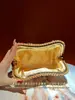 Nuevo bolso de noche de moda transfronterizo, bolso de mano plisado versátil brillante, bolso cruzado simple, bolso de mano de strass para mujer
