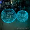 Vaso de vidro direto da fábrica luminoso bola redonda reta cilindro quadrado arranjo de flores para casa atmosfera fluorescente ornamentos de mesa