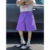 Shorts de playa transpirables finos de seda helada de secado rápido para hombre, talla grande, corte holgado, casual deportivo de verano, rojo rosa