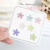 Joias para Unhas Artísticas Flor de Cinco Pétalas Transparente Fresca de Gelo Ins Flores Pequenas Coloridas Brancas Rosas Azuis Diamantes para Unhas Vestíveis