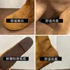 Botas de tornozelo estilo Birkenstock na cor Marrom Maillard para mulheres, nova coleção de outono de 2026, bico redondo, sem cadarço, estilo Botas Martin com design interno para aumentar a altura, e um estilo moderno com salto bloco