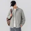 Camisa de Manga Larga para Hombre 2026 Otoño Nueva Bordada Cuello Camisero Suelta Versátil Casual Tendencia Chaqueta Al por Mayor