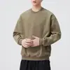 Ropa para Hombre Fengshe / Nuevo Suéter Retro Japonés de Primavera y Otoño Versátil Diseño de Retazos para Hombre Manga Larga Holgada Sudadera