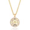 Amazon Luna Dorada Estrella León Ojo Maligno Colgante Collar Cadena de Clip Europea y Americana Medalla Regalo de Cumpleaños