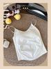 Chicas Atrevidas Tirante Plisado Espalda Hermosa Chaleco Mujer Interior y Exterior con Almohadilla en el Pecho Top de Puro Deseo Una Pieza Ajustado Para Usar por Fuera Ropa Interior