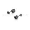 Pendientes del mismo estilo de Amazon, pendientes sencillos europeos y americanos, pendientes de acero inoxidable, pendientes negros, pendientes de circonitas reales AAA