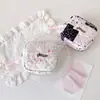Bolsa de Almacenamiento Acolchada Floral Estilo Coreano, Neceser Cuadrado Mini con Lazo, Porta Lápiz Labial Portátil Femenino