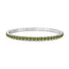 Pulsera de Plata 925 Europea y Americana Transfronteriza Moda Femenina Color Todas las Combinaciones Cadena de Tenis para Niñas Zirconia Incrustada Plata Joyería de Mano 3MM