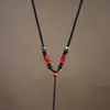 Joia Estilo Xizang com Contas Dzi e Pingente de Ágata, Cordão de Colar Artesanal para Homens e Mulheres, Usado no Pescoço ou Clavícula