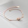 Nalan Plata Esterlina S925 Cintura Pequeña Diamante Pulsera Cilíndrica Lujo Accesible Joyería de Mano Femenina Bestie de Alta Gama S6108