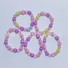 Brinquedos infantis, joias infantis, pulseira de pérolas, uma variedade mista, diâmetro de 6 mm perfurado