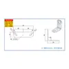 Suporte de Canto em Aço Inoxidável Suporte de Fixação em L Suporte de Fixação em Ângulo Reto Peça de Ferro Triangular de Emenda 1,6 mm de Espessura Suporte de Ângulo de 90 Graus