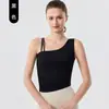 Top de Yoga de Um Ombro com Costas Bonitas para Mulheres, Sutiã Esportivo Integrado com Bojos, Respirável de Secagem Rápida para Pilates Fitness