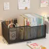 Estante organizador de mochila escolar con ruedas para estudiantes, carrito para libros para estudiantes de secundaria, almacenamiento móvil debajo del escritorio para aulas de estudiantes