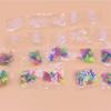 Caliente 24 Paquetes Color Transparente Plástico Hebilla S DIY Pulsera de Goma Arcoíris Herramienta de Tejido Hebilla Hebilla S