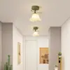 [Yan Xuan] Lámpara de pasillo de flor de lirio de los valles crema francesa, moderna, simple, creativa, para entrada de hogar, lámparas de techo