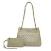 2025 Nova Bolsa de Tecelagem Manual de Alta Qualidade Versátil Bolsa de Ombro Transversal Tote Moda Feminina Bolsa de Corrente Parachute