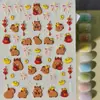 Pegatinas de Capibara Lindas en Relieve 3D Caricatura Linda Capibara Pegatinas DIY para Funda de Teléfono Modelo Sl