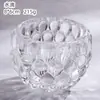 Vaso de Vidrio Transparente, Recipiente Redondo, Recipiente Hidropónico, Maceta de Vidrio Creativa, Botella para Plantas Cultivadas en Agua, Florero Verde Transparente para Plantas