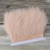 Borde de tela de lana de avestruz, plumas naturales, accesorios de joyería, regalo, accesorios de ropa, 41 colores, 1 metro, fabricantes al por mayor