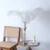 Decoración de plumas grandes blancas plumas de avestruz largas pasillo de boda accesorios para fotos pared de celebridad de internet adornos para sala de estar