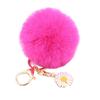 Venta Caliente Llavero Colgante Bola de Pelo de Margarita Moda para Mujer Bolso Felpa Monedero Coche Colgante Girasol