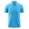 Roupas de trabalho personalizadas, camiseta de seda gelada de verão com manga curta e logotipo impresso, camisa de trabalho masculina elegante, camiseta personalizada feminina