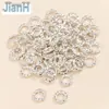 Banho de Cobre Ouro Verdadeiro 18K Martelo Redondo Anel de Corrida Disco Espaçador Espaçador DIY Corda Trançada do Xizang Miçangas à Mão Gaxeta