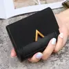 Ins Billetera de Monedas para Estudiantes Nuevos Mujeres Corta Estilo Coreano Moda Tres Plegados Hebilla Cartera Pequeña Bolsa de Monedas Bolsa para Tarjetas