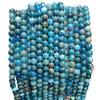 Popular Transfronteriza Piedra Cruda Natural de Apatita Azul Cuentas Sueltas de 6 mm Pulsera Componentes a Medio Terminar Cuentas Redondas Accesorios para Joyería DIY Venta al por Mayor