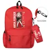 Mochila Estampada para Madre e Hijo Casa de Juegos Espía Mochila Escolar de Gran Capacidad para Jóvenes Bolsa para Computadora con USB para Hombres y Mujeres