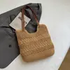 Bolso de Mano Trenzado Hueco Estilo Coreano de Moda 2026 Verano Nuevo Bolso de Hombro Gran Capacidad Bolso de Playa de Moda para Vacaciones