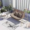Silla Mecedora de Patio de Villa, Hamaca de Jardín para Exteriores, Balcón al Aire Libre, Mecedora Doble para el Hogar, Columpio de Exterior de Alta Gama