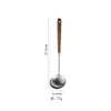 Mango de Madera de Nogal Utensilios Pequeños de Cocina Espátula de Acero Inoxidable 304 Cuchara de Cocina Casera Espátula para Saltear Champiñones Cucharón Colador