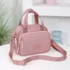 Bolsa de ombro feminina da moda, bolsa de tecido de nylon repelente de água, bolsa transversal, pequena bolsa de mão com vários compartimentos, bolsa feminina de grande capacidade