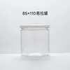 En Stock Botellas de Plástico Transparente para Mascotas de 85 Piezas, Latas de Fácil Apertura, Frascos Sellados para Frutos Secos, Té, Frutas Deshidratadas, Frascos Redondos de Boca Ancha