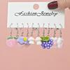 30 Piezas Transfronterizo Nuevo Dibujo Animado Lindo Fresa Nube Oso Queso Aretes Set de Aretes Venta al por Mayor