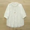 Moda Verano 2026 Estilo Japonés Cuello Solapa Bordado de Fresas Cárdigan de Manga Corta para Mujer Camisa Top Tendencia al Por Mayor