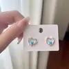 Brincos Stud Coreanos Dongdaemun Novo Coração Vazado Cravejado com Zircônia Personalidade Simples Nicho Brincos Temperamento Versátil Acessórios de Brincos Mulheres