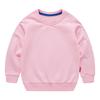 Suéter para niños, nueva ropa para niños, primavera, color sólido, cuello redondo coreano, top para niñas, primavera, manga larga, moda