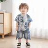 Conjunto de Verano para Niños 2026 Nuevo Elegante Tie-Dye Manga Corta Conjunto de Dos Piezas Ropa de Verano para Niños Venta al por Mayor