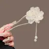 Nuevo Elegante Pasador de Pelo de Rosa Estilo Chino para Mujer, Pasador en Forma de U para la Parte Posterior de la Cabeza, Artefacto para el Pelo, Accesorios Modernos de Alta Gama para el Cabello, Estilo Chino