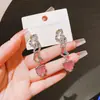 Pendientes de perla geométrica con pasador de plata 925 para mujer, aretes de moda, borla, pendiente de alto nivel, temperamento, pendientes vintage, venta al por mayor