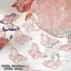Mariposa de vidrio tallado 20x30 mm al por mayor con agujero vertical, alas tridimensionales, materiales para DIY de pulseras y collares hechos a mano